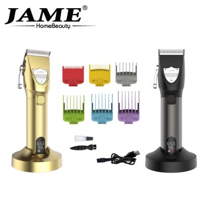 China 2021 New Design Outdoor Professional Electric Hair Clipper Salon Powerful Safe With Charging Stand HD Display for sale