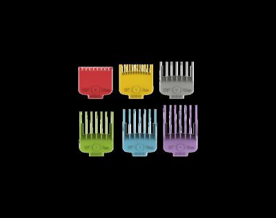 China New Design Magnet Barber Magnet Hair Limit Comb Colorful Guards Combs for sale