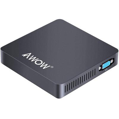 China For Business AWOW PC Mini PC eMMC Ram 64GB PC Mini Desktop Computer N3350 6GB DDR3 Mini PC for sale