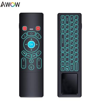 China For Windows PC TV Mini Wireless Keyboard /Air Protection IPTV AWOW Remote Control/Mouse/Touchpad Combo With Colorful Backlit For Windows PC Mini Stick Android TV for sale