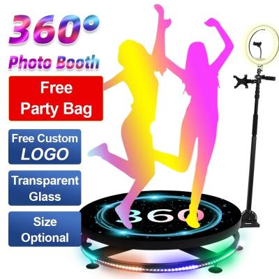 China Slow Moving Cabinet Furniture Door Magic Video Ipad Rotating PhotoBooth Rotating Machine Events Platform 360 Photo Booth for sale