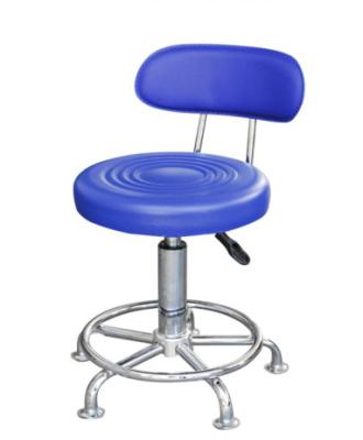 China Comfortable Sitting High quality garment factory seam line round adjustable swivel stool with Backrest for sale