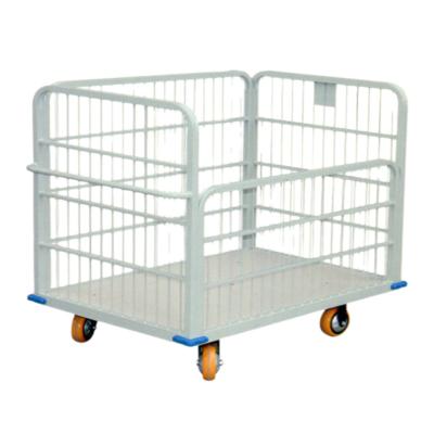 China Easy move Garment factory Clothing Fabric Trolley turnover trolley with wheels for sale