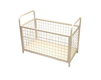 China Hotels Hot Selling and cheap price Stainless steel industrial mesh storage trolley for sale