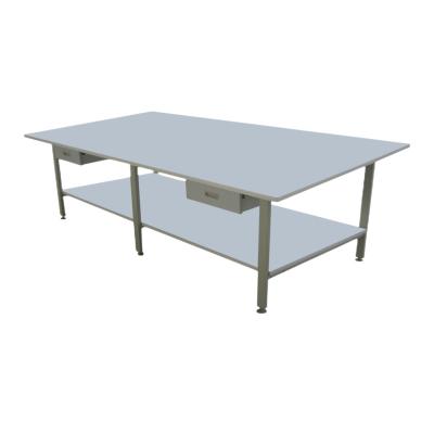 China Sewing room High quality and hot selling Industrial Double layer inspection table with drawers for sale