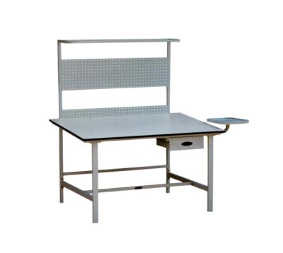 China Garment Factory Custom Made Industrial Garment Factory Metal Combined Inspection Table with Drawer for sale