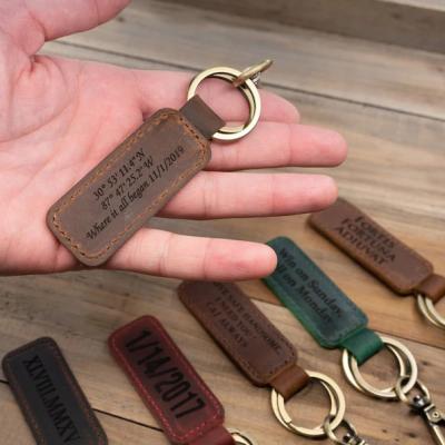 China Fasion factory custom made high quality key chain leather key chain custom made leather key chain for sale