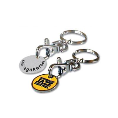 China Alloy Token Alloy Coin Key Chain Business Metal Supermarket Shopping Trolley Custom Plating Coin Key Chain for sale