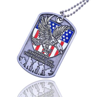 China Custom Wholesale Metal Shape Dog Tags Stainless Steel Military Dog Tag From Europe for sale