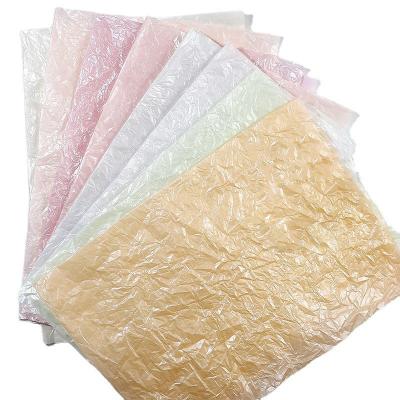 China Recycled Materials Waterproof Beaded Crepe Paper Gift Flower Wrapping Glitter Colorful Tissue Paper for sale