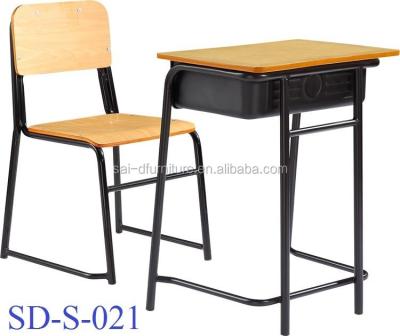 China School Sets Good Price High School Student Study Desk With Wooden Chair, Antique High School Desk And Chair For Sale for sale