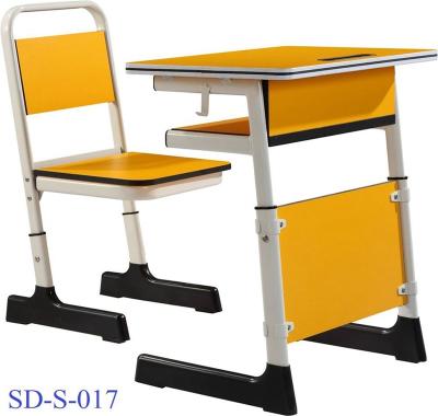 China School sets SD-S-017 best quality cheap iron classroom combined school desk and chair set for students for sale