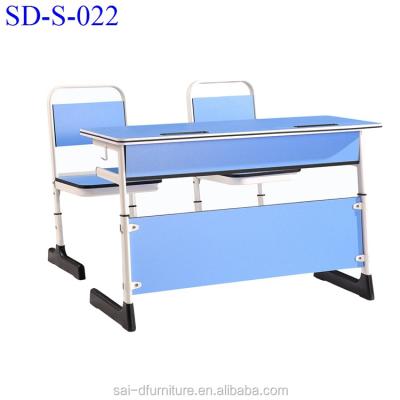 China School Sets 2 Seater Modern Combo School Desk And Chair , Wooden Classroom Bench And Chairs For Student for sale