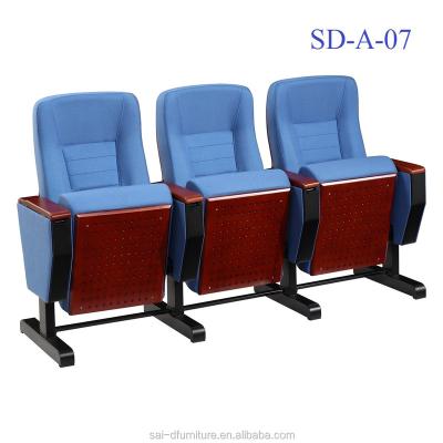 China SD-A-07 Commercial Furniture Metal Auditorium Chair Folding Church Free Standing Seating With Table for sale