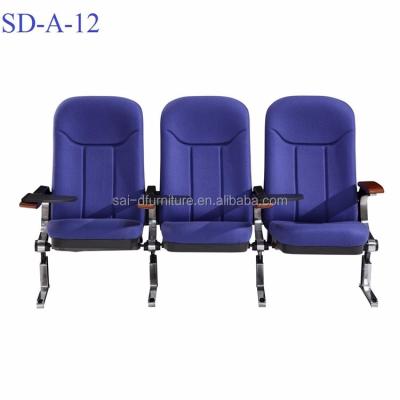 China Cheap Commercial Furniture Plastic Folding Church Furniture Chairs Auditorium Seating With Desk SD-A-12 for sale