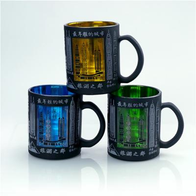 China Sustainable high quality 11 oz glass mug with laser engraving on mug for sale