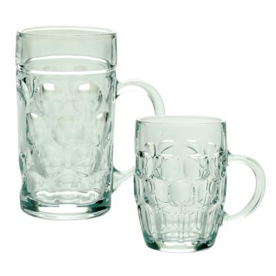 China Viable Manufacturer Glassware Wholesale Large Size Clear Beer Mugs for sale