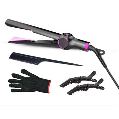 China Hotel Wholesale 10 Speed ​​Harmless Temperature Control Dual Function 2 in 1 Flat Irons Hair Straightener and Curler for sale