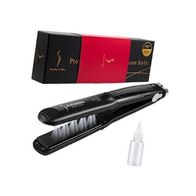 China Factory Commercial Professional Black Ceramic Coated Hair Straightener Dish Steamer for sale