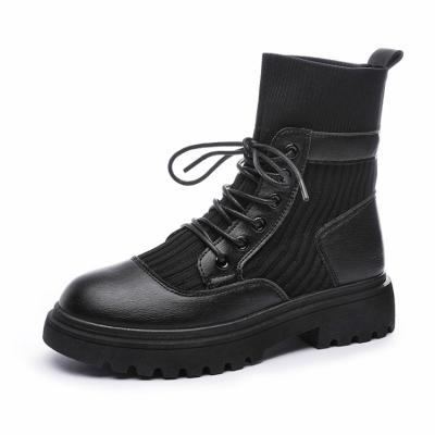 China Women's Short Black Martin Platform Boots For Autumn Fashion Boots Breathable Breathable And Winter for sale