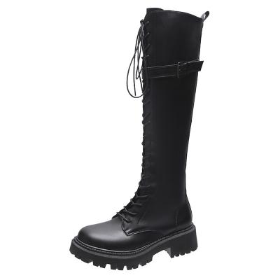 China 2021 New Growth Martin Boots Mid-Heel High Long Women Breathable Female Winter Shoes Boots for sale