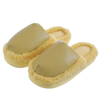 China Fashion Trend Winter Warm Indoor Home Couples Non-slip Plush Padded House Slippers for sale