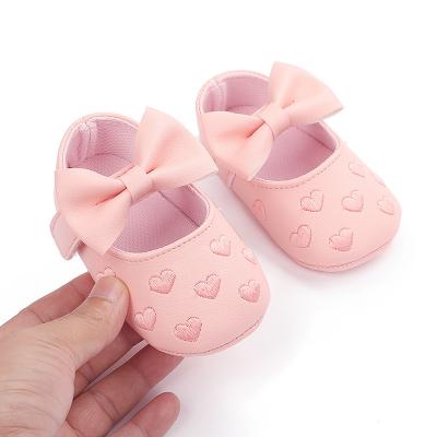 China Fashion trend baby butterfly heart-shaped Korean baby walking princess wrap comfortable soft unique children's shoes for sale