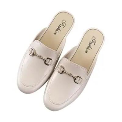 China New leisure 2020 half head slippers female fashion wear outsidebeigeLeisure slippersWear shoes for sale