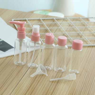 China Mini Travel Cosmetic Bottle Set For Cosmetic Packaging Plastic Travel Set Container Travel Kit Cosmetic Plastic Bottles for sale