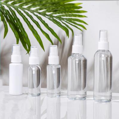 China Person Care Mist Sprayer Bottle 10ml 20ml 30ml 50ml 60ml 80ml 100ml 120ml Transparent Plastic Spray Bottle for sale