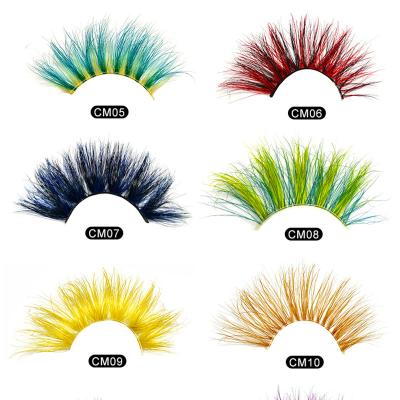 China Thick Manufacturers Supply Beautiful Style Colored Mink Eyelashes For Personal Beauty Products for sale