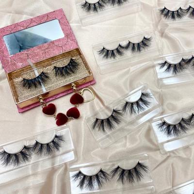 China Factory price cruelty free sample mink fur eyelash 3d 25mm false mink eyelashes crisscross 100% seller for sale