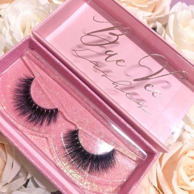 China Wholesale Custom Long 2021 Mink Eyelashes Natural Mink Eyelashes 3d Packaging Custom Fluffy Eyelash Free Seller Sample for sale