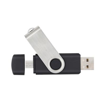 China Topdisk UDF907 Tornado Plastic Swivel Bulk Free 2 In 1 Memoria OTG USB Memory OTG Pendrive Pen Drive for sale