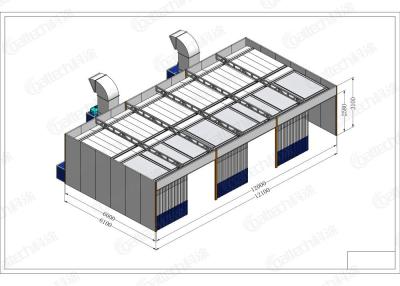 Cina Personalizzabile Portabile Pittura Prep Station Room Disposizioni su misura Prep Station Body Shop Bianco in vendita