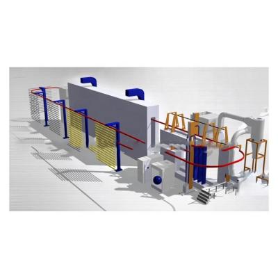 China Aangepaste overhoofde transportband coating lijn Finish lijn poeder coating 1Ph Te koop