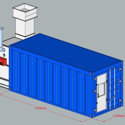 China Pintura con aerosol conveniente Contenedor móvil Spray Booth Garage Spray Booth para reparaciones en venta