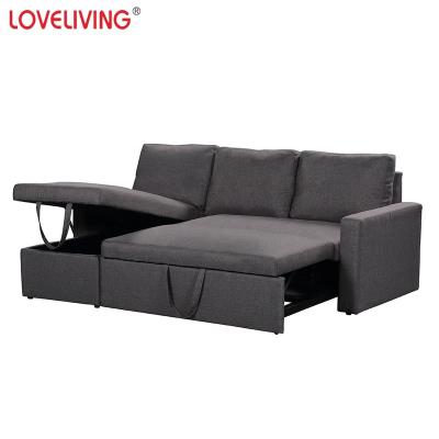 China SOFA BED L Shape Corner Sofa Large Capacity Foldable Storage Furniture With Sofa Bed Function for sale