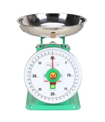 China Carbon Steel Home Use Cheap Price Powder Coating Color Option 40 Kg Spring Available Food Dial Weighing Kitchen Mechanical Spring Scale for sale