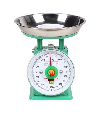 China CARBON STEEL kitchen dial mechanical spring scale with stainless steel pan 1KG for sale