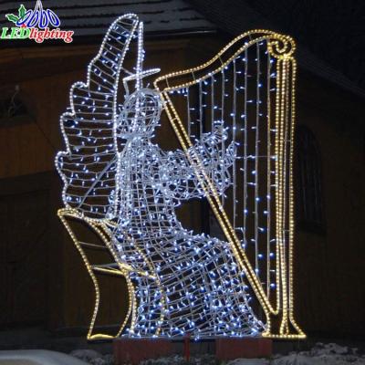 China Static Or Glitter Christmas Decoration Angel Led Pattern Light For Church for sale