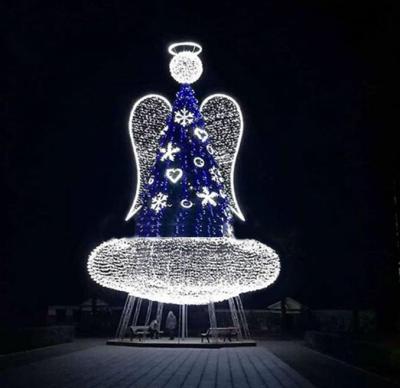 China Static Or Flicker Led Christmas Lit Angel Flashing Light Decoration For Outdoor for sale