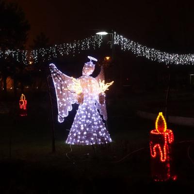 China New Christmas Lit Led Angel Flashing Light Decoration For Static or Flickering 2021 Outdoor for sale