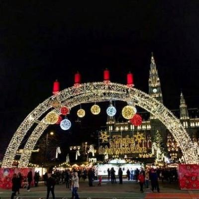 China Steady or Twinkle Large Outdoor 3D LED Arch Pattern Light for Garden Christmas Light Decoration for sale