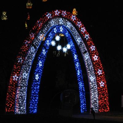 China Steady or twinkle most popual Christmas 3D Arch Ornament Arch Pattern Large Hanging Light for sale