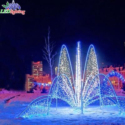 China Commercial Outdoor Use OBBO Christmas Street Decoration Light 3d Pattern Fountain Light for sale