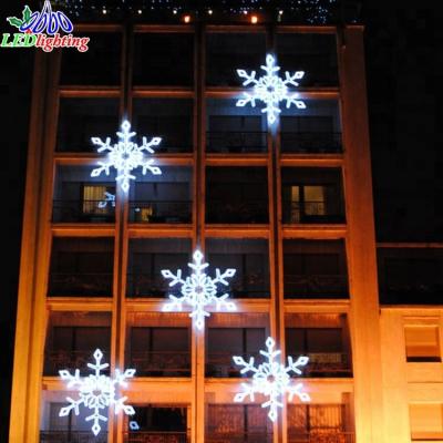 China Steady or twinkle 1.5m led 3d hanging large warm white christmas snowflake pattern light for sale