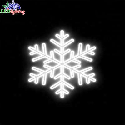 China Steady or Twinkle Warm White 2d Snowflake Rope Light Pattern Snowflake Sculpture Light Christmas Holiday Big 100*100cm for sale