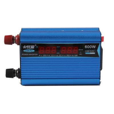 China Home 300W Car Power Inverter Solar Power System Home 600W Soft Start Solar Power Inverter DC 12V AC 110V 24 Months 138*98*55 50/60hz±3hz 0.65 for sale