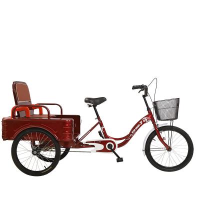 China Fashion City Tour 20inch Pedal Passenger Pedicab Rickshaw Tricycle WITH Holding Brake For Sale for sale